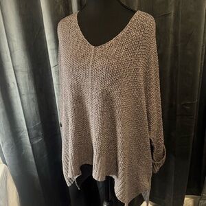 Women's oversized cozy knit - Gray Lavender One Size M - XL